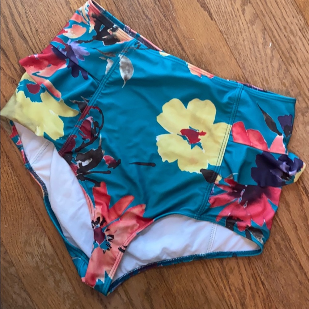 Kortni Jeane Teal Floral Bottom